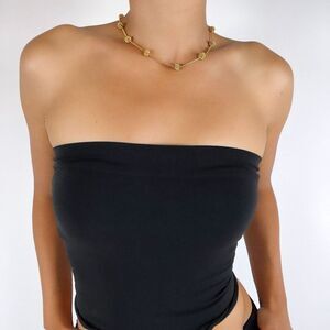 Vintage Y2K Gold Wire Ball Chain Necklace - Minimal Casual Layering Jewelry